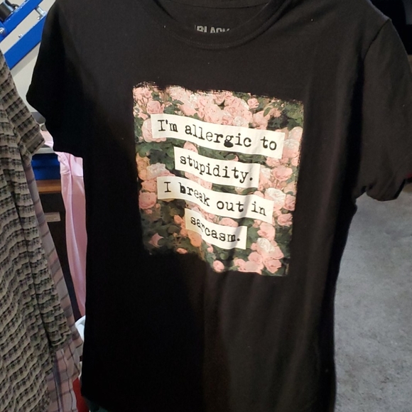 Black Matter Tops - Black Graphic T-Shirt